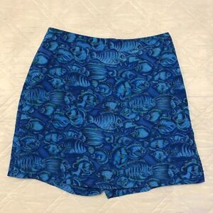 Womens Skort-EP PRO-GOLF-blue w/ fish design size 8